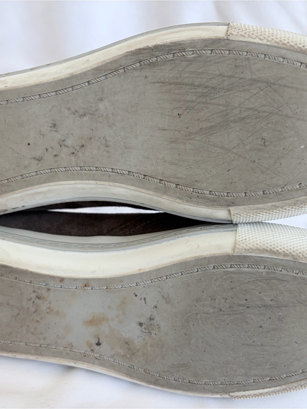 Miu Miu Brown Suede Slip-On Sneakers with Silver Mirror Toe Caps - Picture 4 of 4